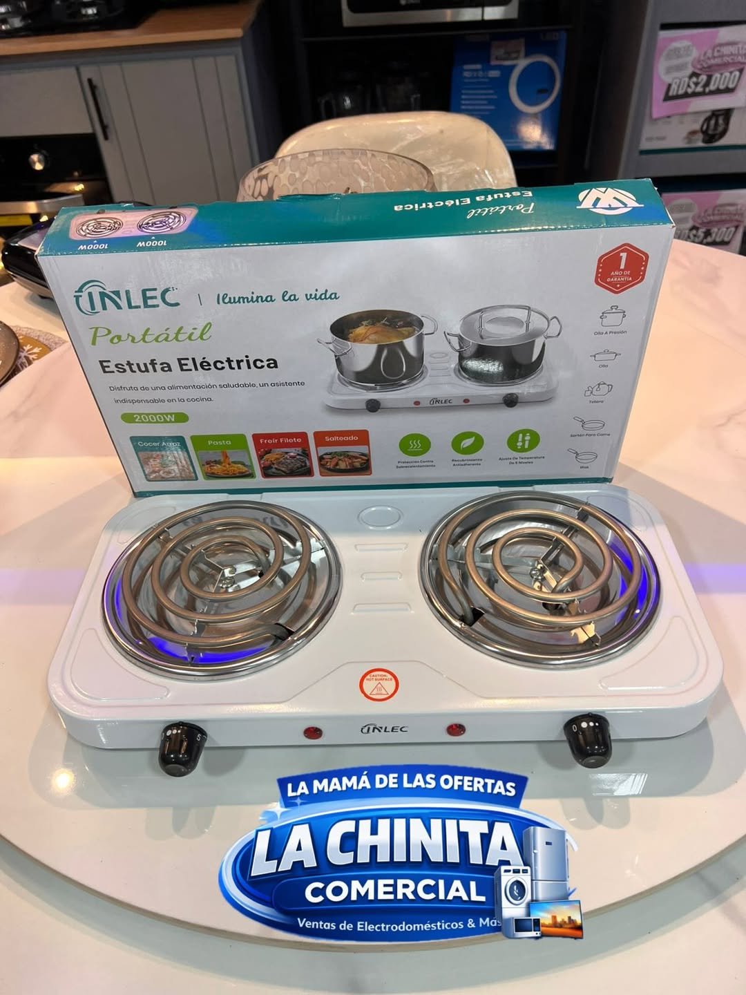 Estufa Eléctrica Portátil Inlec